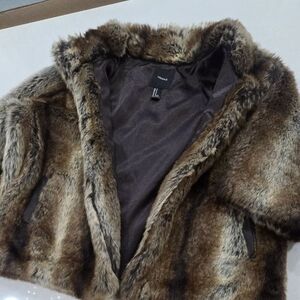 Forever 21 Faux Fur Teddy Jacket - Brown